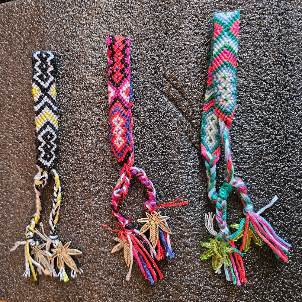 3 Handmade 420 Friendship Bracelets